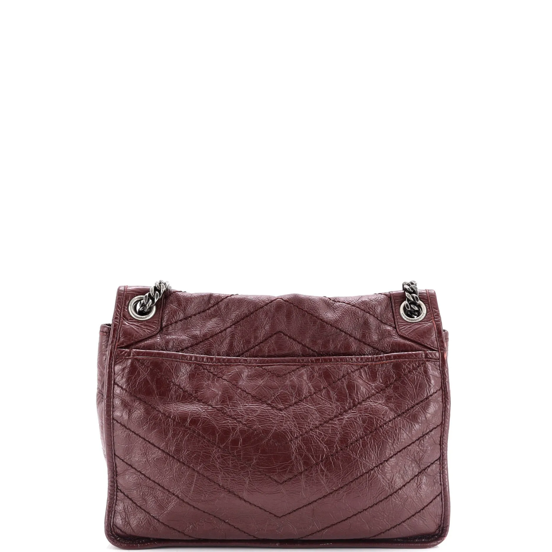 Pre-Loved Saint Laurent Niki Chain Flap Bag Matelasse Chevron Leather Medium sold by Zulily product image thumbnail 3