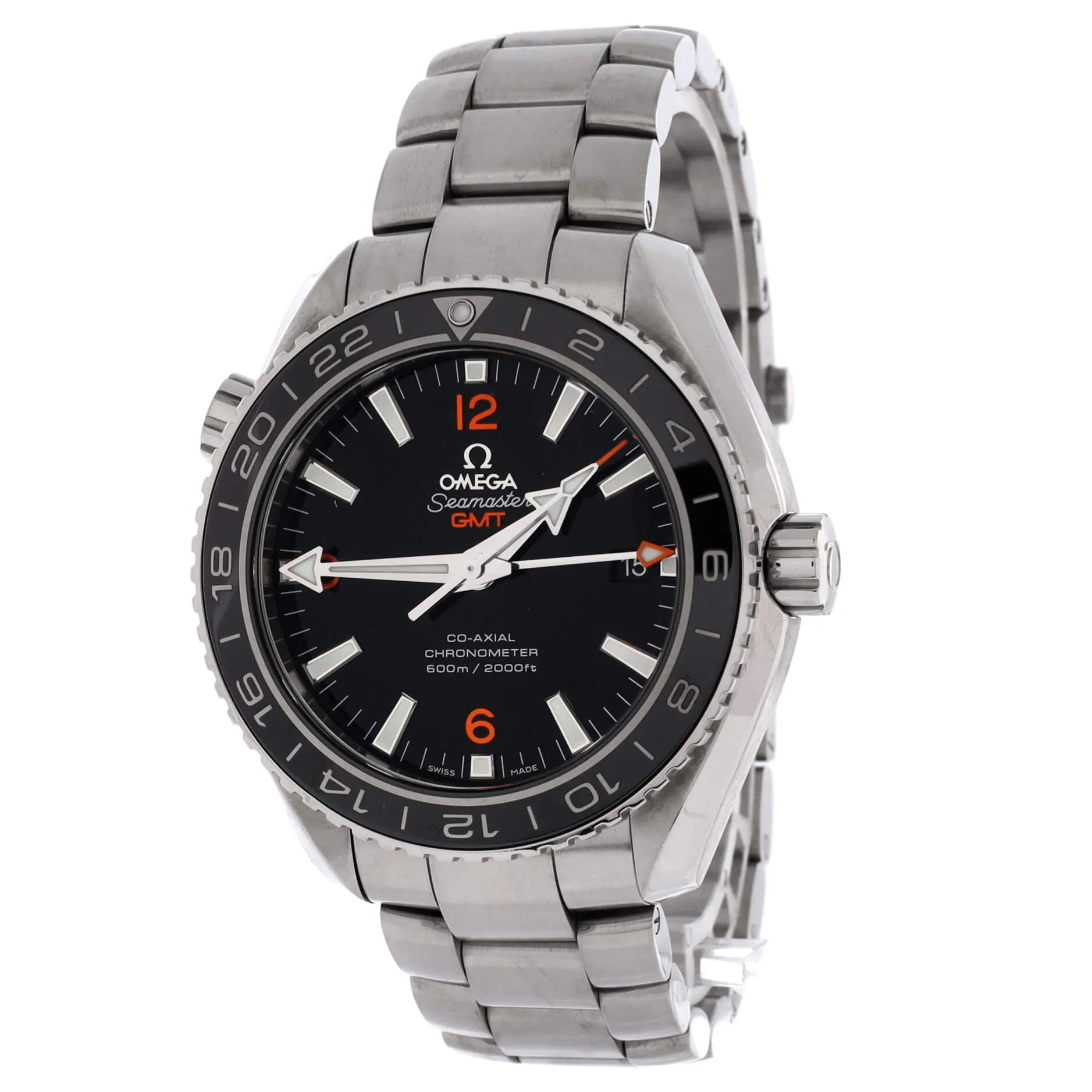 Pre-Loved Omega Seamaster Planet Ocean 600M Co-Axial Chronometer GMT Automatic Watch Stainless Steel 43 sold by Zulily product image thumbnail 2