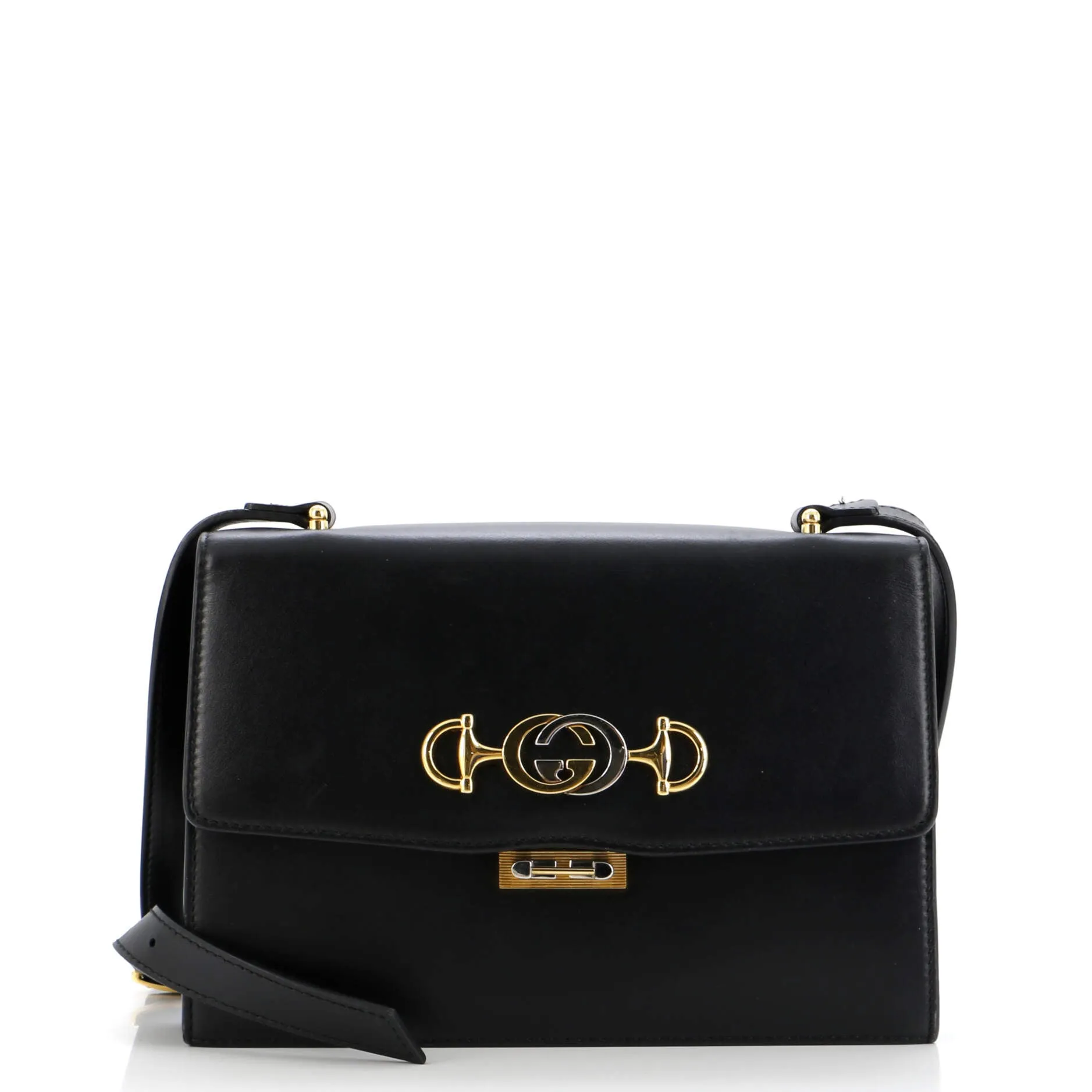 Pre-Loved Gucci Zumi Flap Shoulder Bag Leather Small sold by Zulily