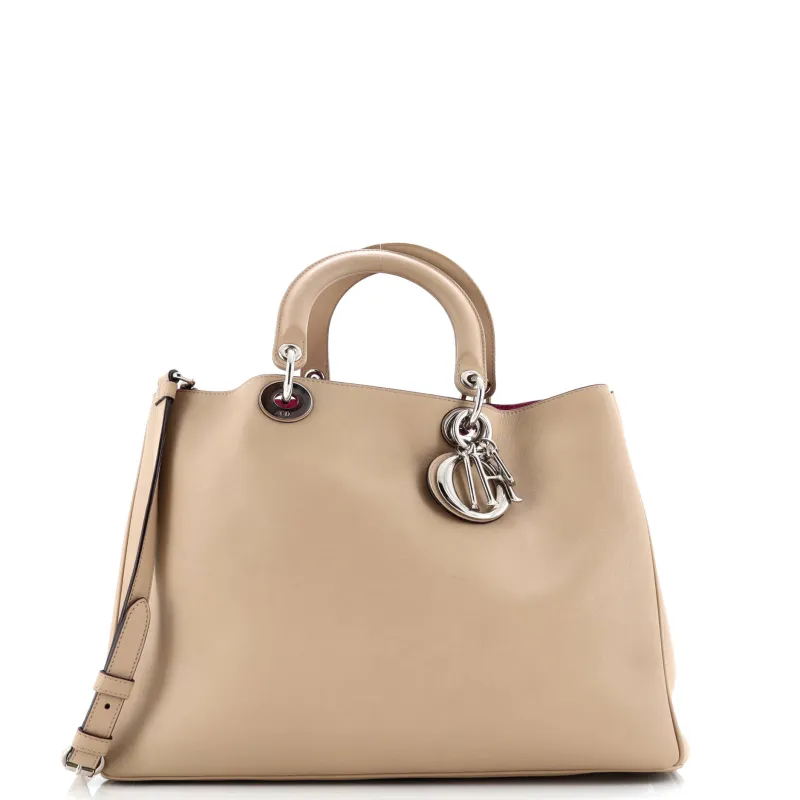 Pre-Loved Christian Dior Diorissimo Tote Smooth Calfskin Large sold by Zulily