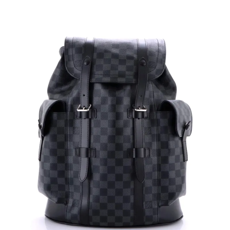 Pre-Loved Louis Vuitton Christopher Backpack Damier Graphite PM made by Louis Vuitton