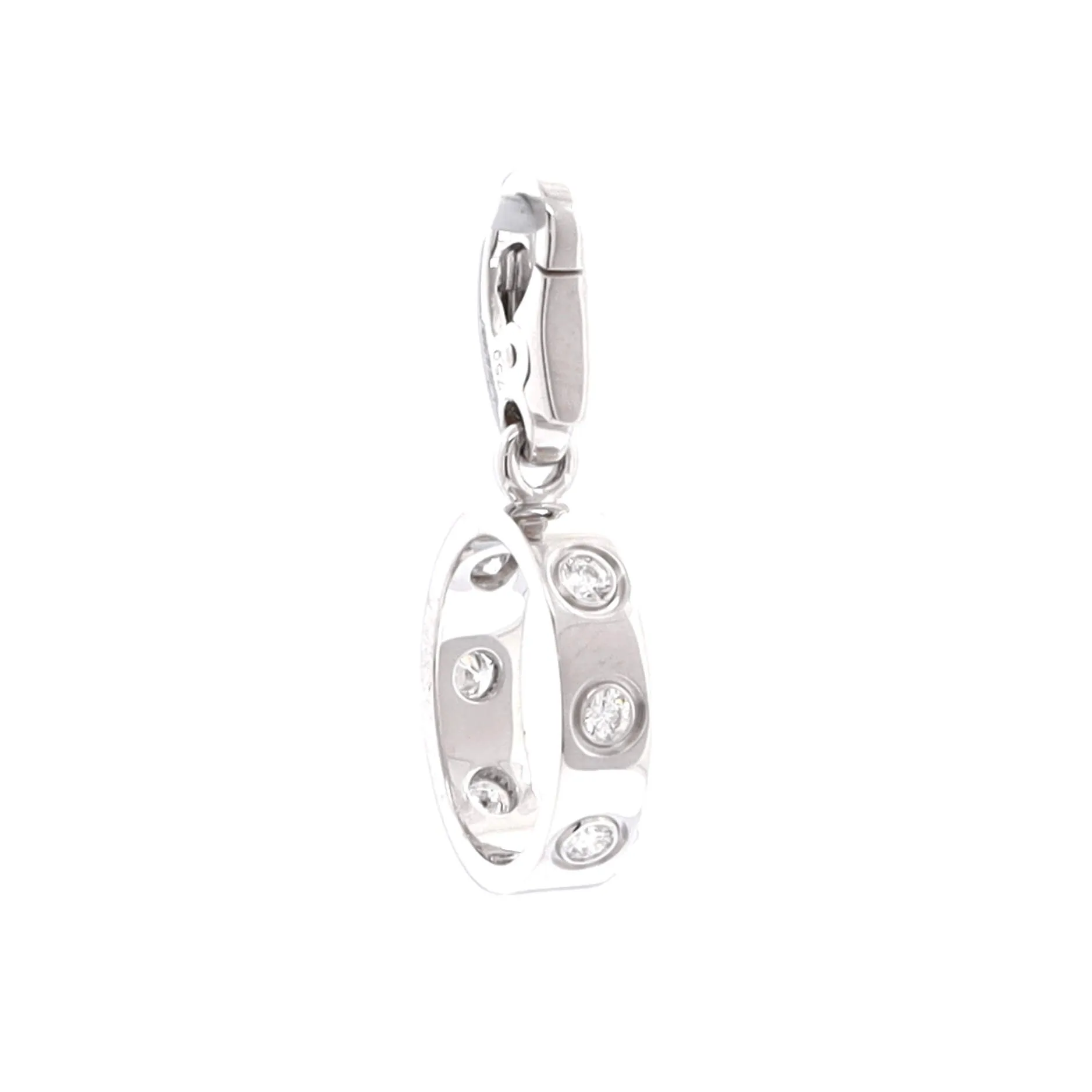 Pre-Loved Cartier Love Pendant Charm Pendant & Charms 18K White Gold with Diamonds sold by Zulily product image thumbnail 2