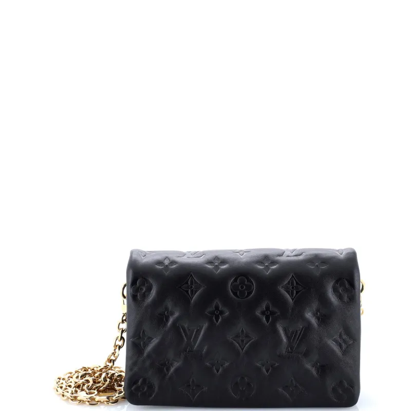 Pre-Loved Louis Vuitton Coussin Pochette Monogram Embossed Lambskin sold by Zulily