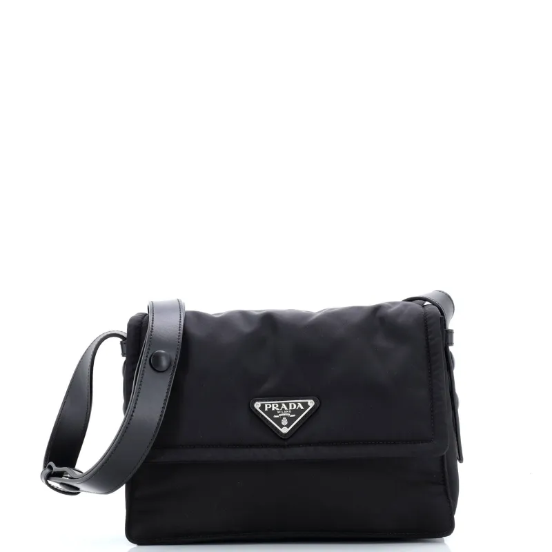 Pre-Loved Prada Padded Flap Shoulder Bag Re-Nylon Small sold by Zulily