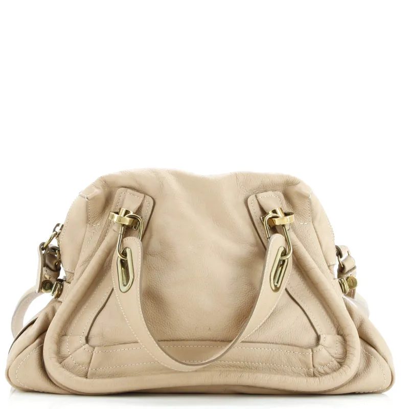 Pre-Loved Chloe Paraty Top Handle Bag Leather Medium sold by Zulily