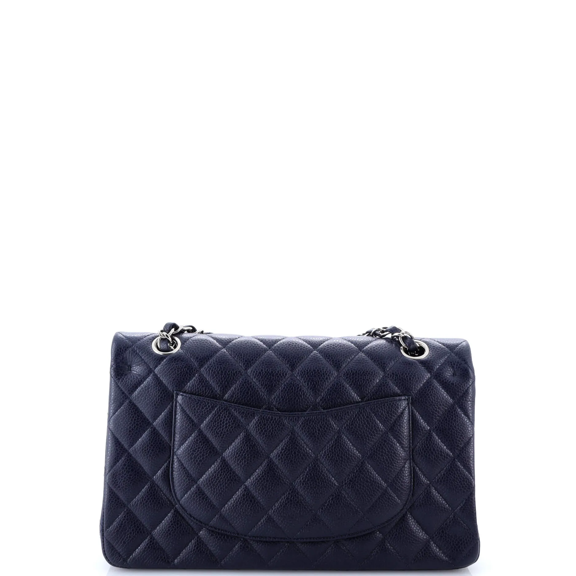 Pre-Loved Chanel Classic Double Flap Bag Quilted Caviar Medium sold by Zulily product image thumbnail 3
