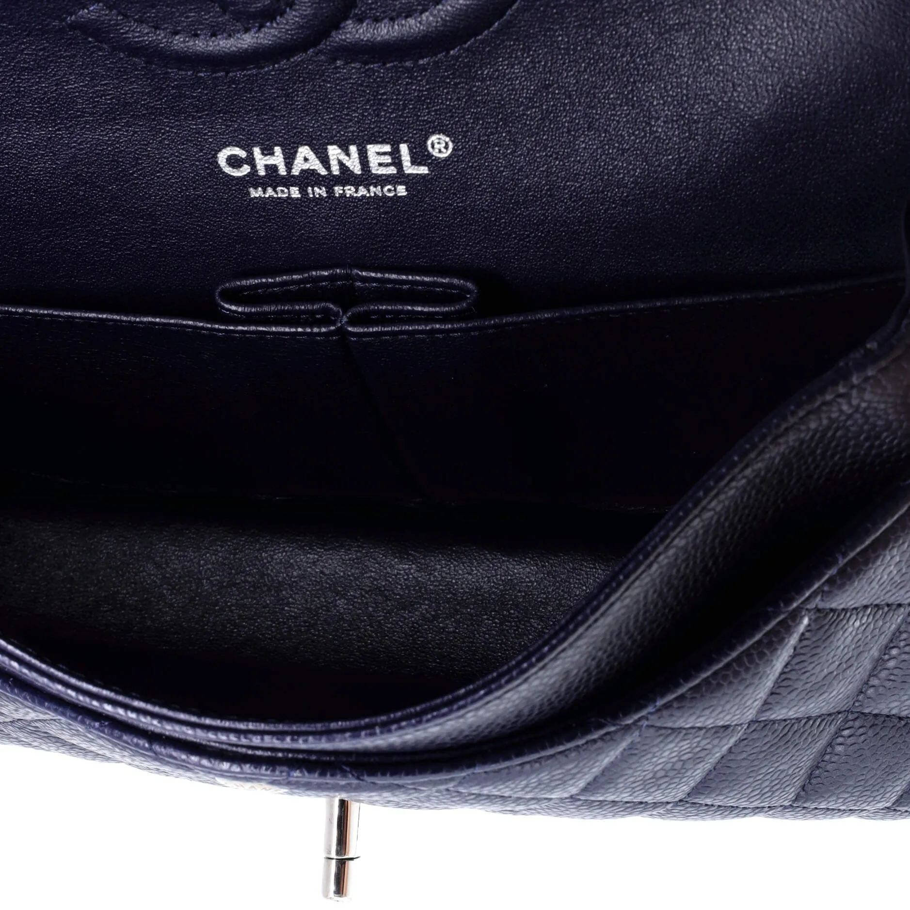 Pre-Loved Chanel Classic Double Flap Bag Quilted Caviar Medium sold by Zulily product image thumbnail 5