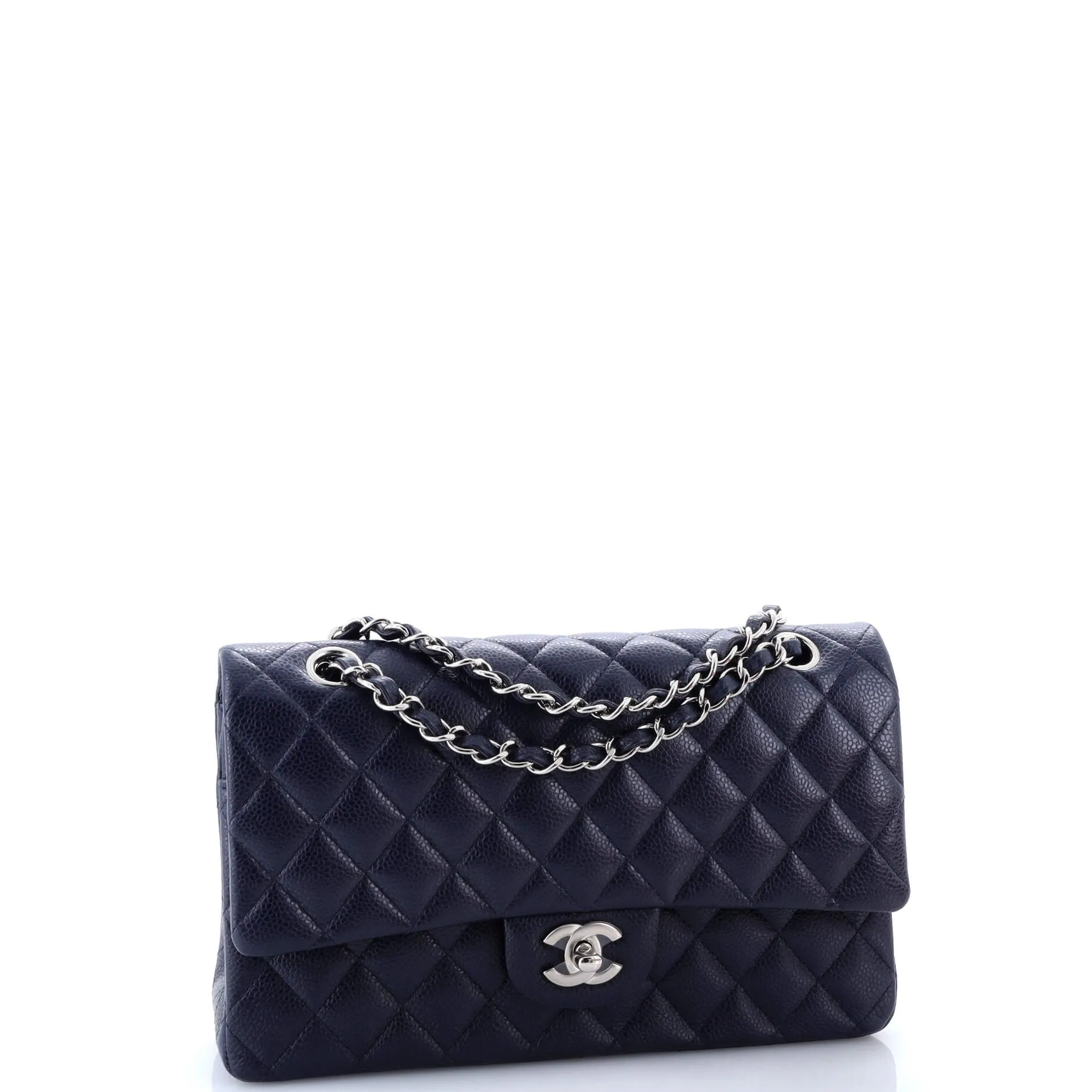 Pre-Loved Chanel Classic Double Flap Bag Quilted Caviar Medium sold by Zulily product image thumbnail 2