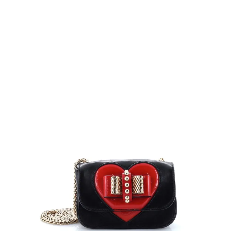 Pre-Loved Christian Louboutin Sweet Charity Crossbody Bag Leather with Patent Mini sold by Zulily