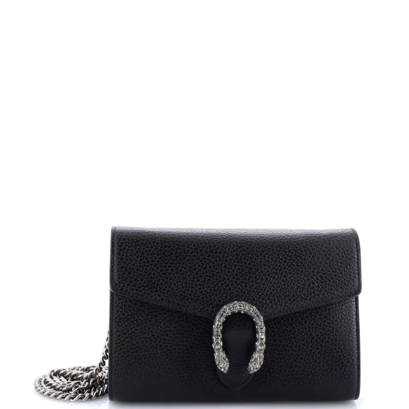 Pre-Loved Gucci Dionysus Chain Wallet Leather with Embellished Detail Small sold by Zulily