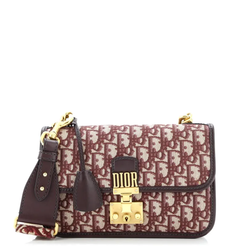 Pre-Loved Christian Dior Dioraddict Flap Bag with Strap Oblique Canvas Medium sold by Zulily