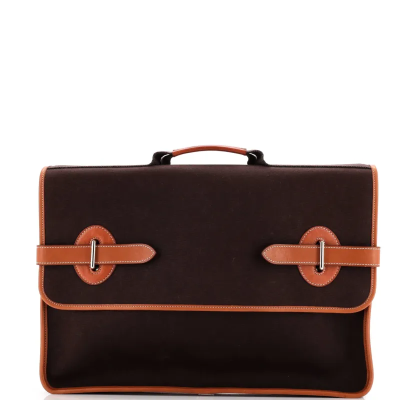 Pre-Loved Hermes Buenaventura Messenger Bag Toile GM sold by Zulily