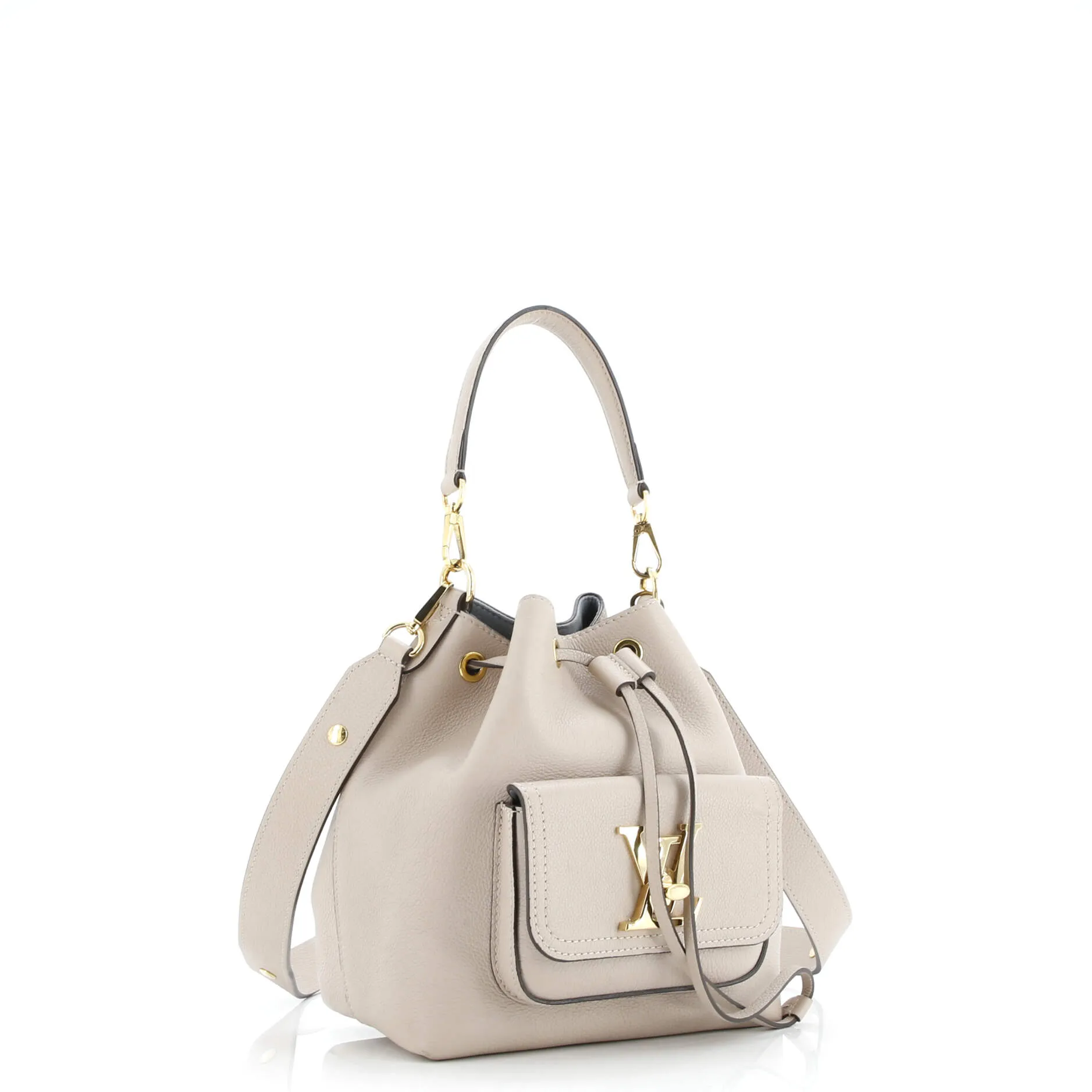 Pre-Loved Louis Vuitton Lockme Pocket Bucket Bag Leather sold by Zulily product image thumbnail 2