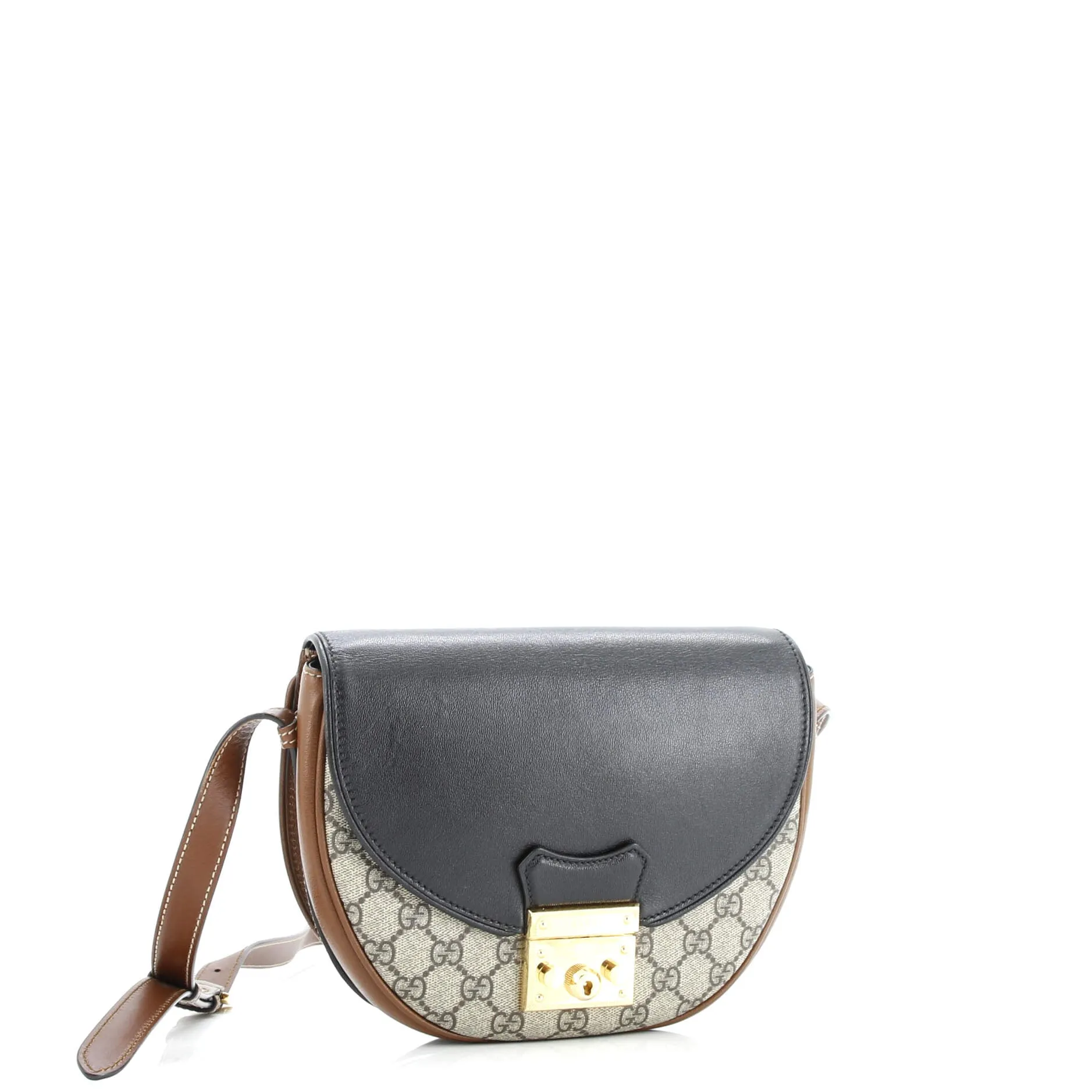 Pre-Loved Gucci Padlock Saddle Shoulder Bag GG Coated Canvas and Leather Small sold by Zulily product image thumbnail 2