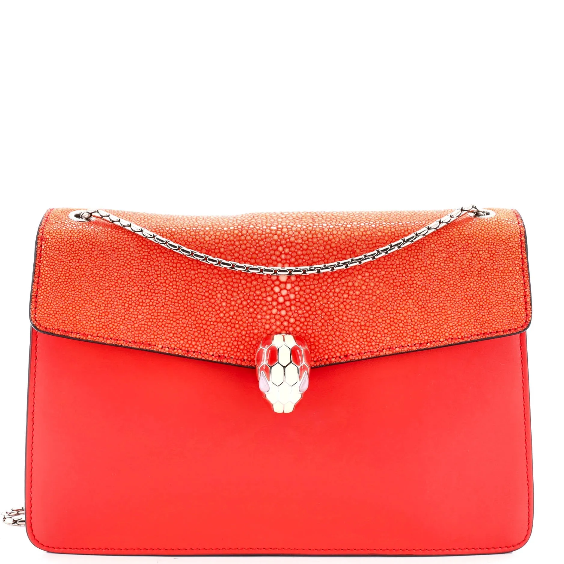 Pre-Loved Bvlgari Serpenti Forever Shoulder Bag Leather and Stingray Medium sold by Zulily