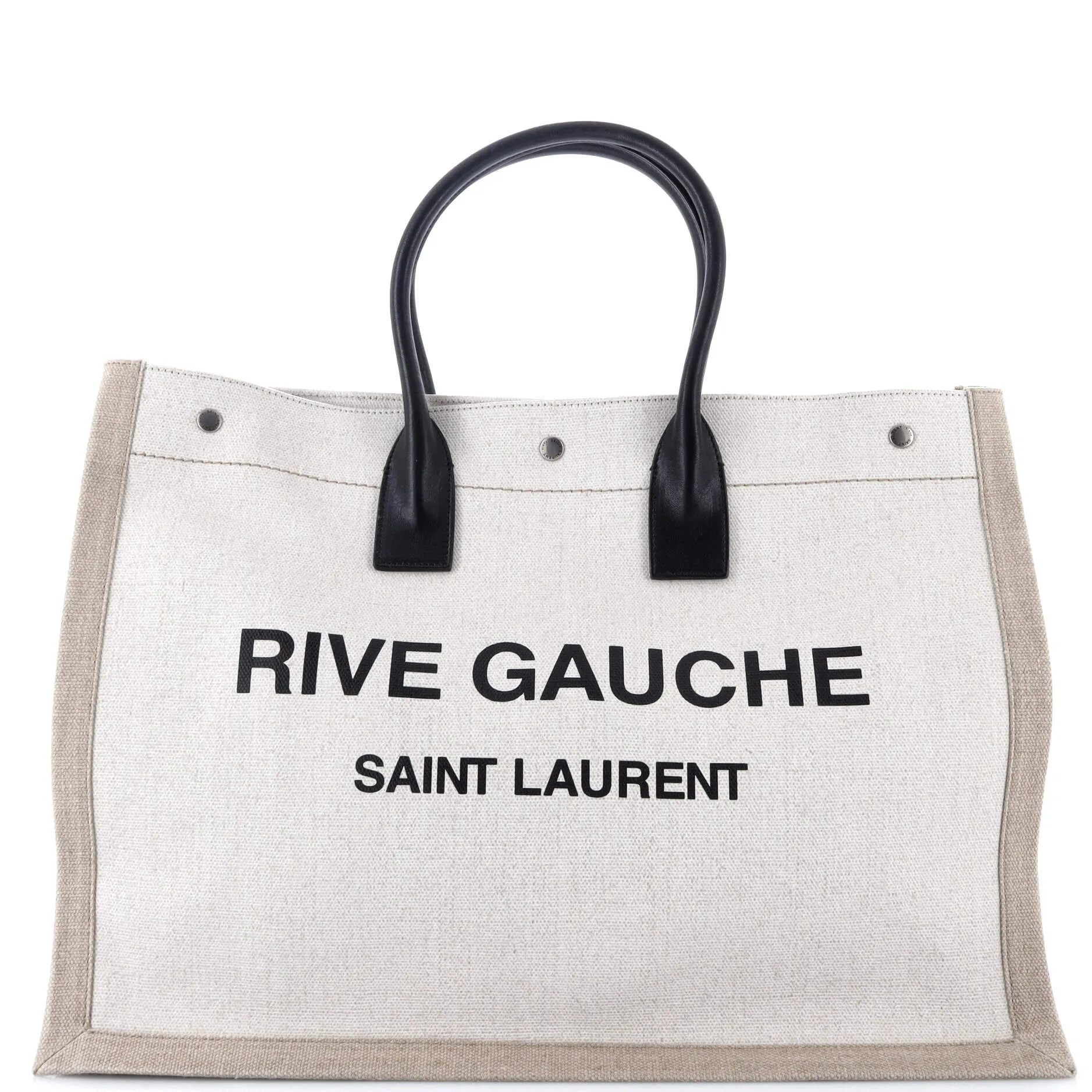Pre-Loved Saint Laurent Rive Gauche Shopper Tote Canvas Large sold by Zulily
