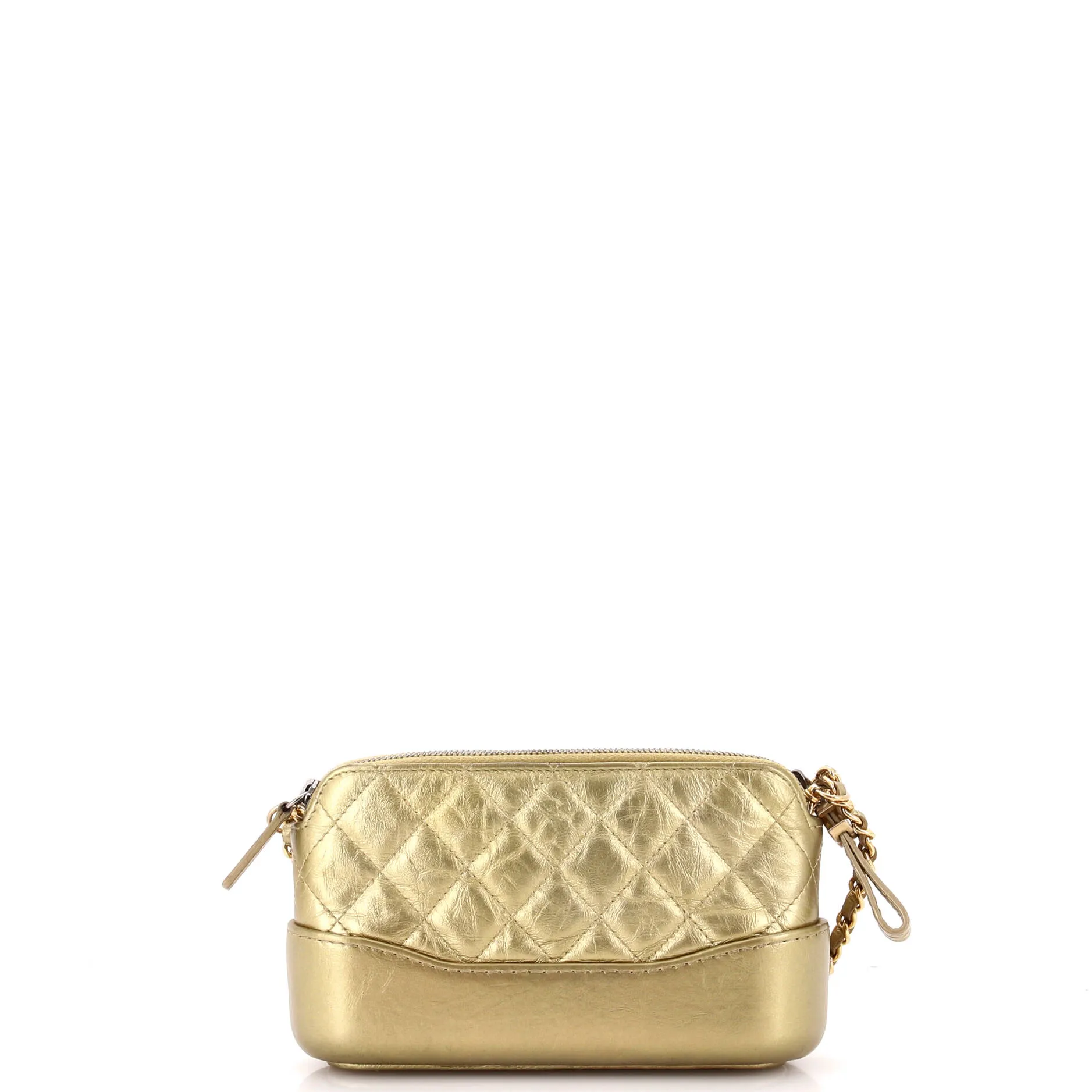 Pre-Loved Chanel Gabrielle Double Zip Clutch with Chain Quilted Aged Calfskin sold by Zulily product image thumbnail 3