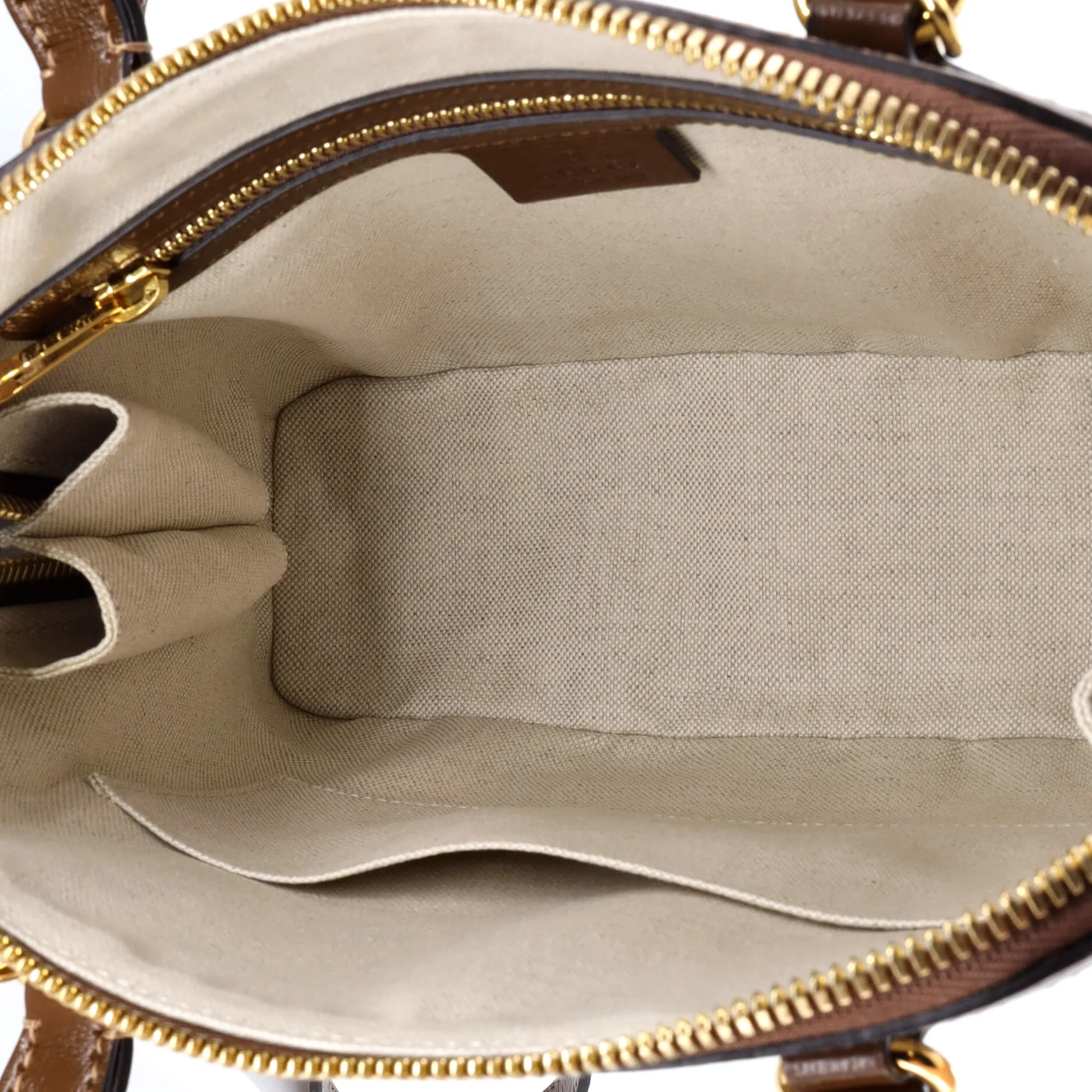 Pre-Loved Gucci Horsebit 1955 Top Handle Bag GG Coated Canvas with Leather Small sold by Zulily product image thumbnail 5