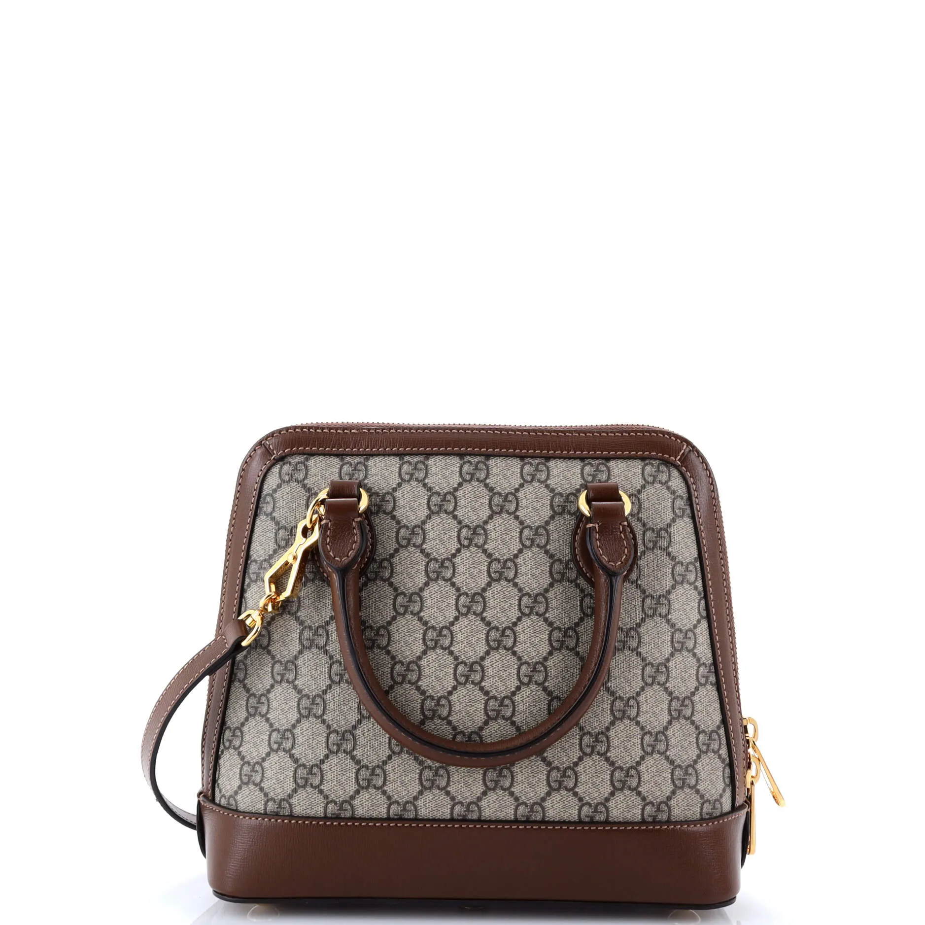 Pre-Loved Gucci Horsebit 1955 Top Handle Bag GG Coated Canvas with Leather Small sold by Zulily product image thumbnail 3