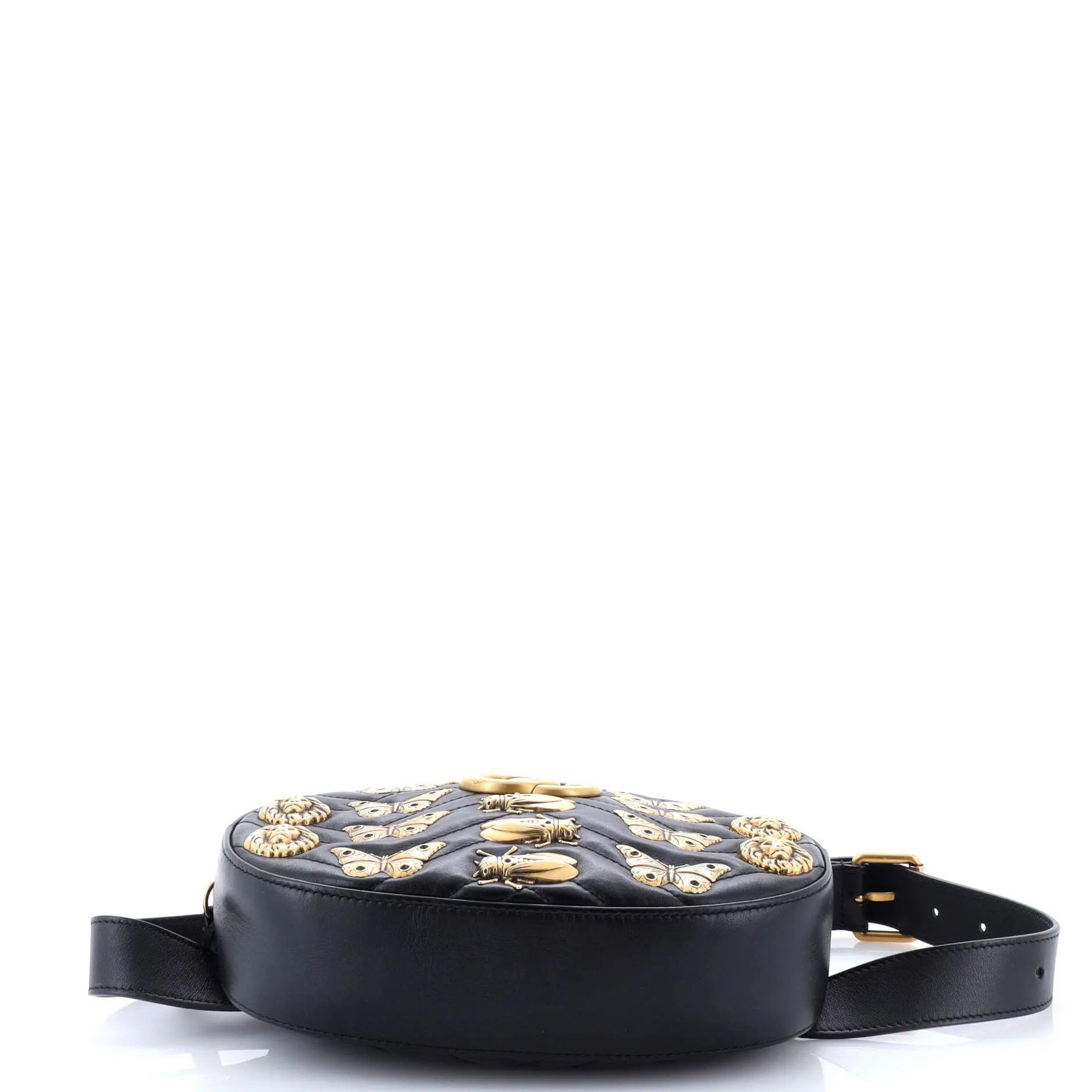 Pre-Loved Gucci GG Marmont Belt Bag Embellished Matelasse Leather sold by Zulily product image thumbnail 4