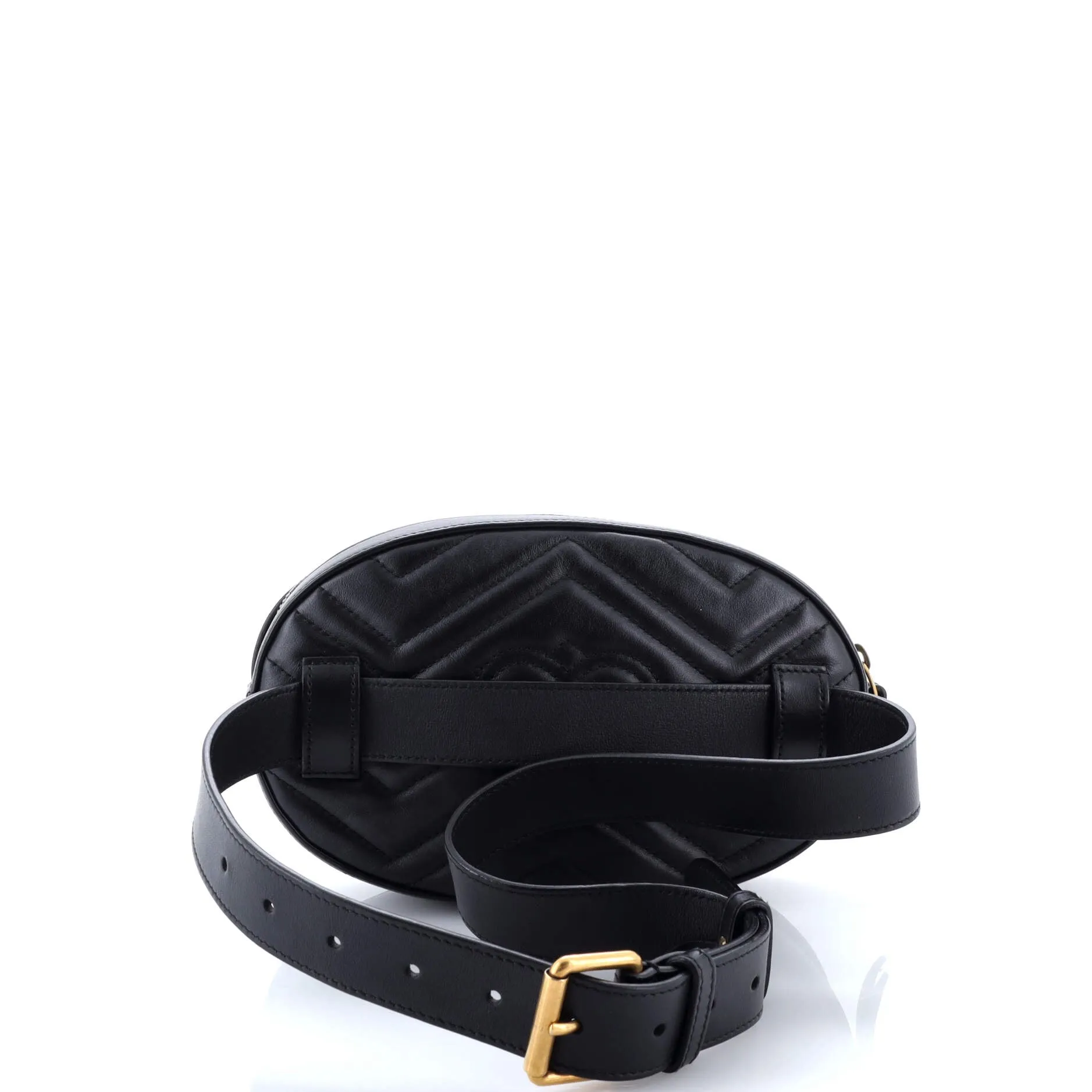 Pre-Loved Gucci GG Marmont Belt Bag Embellished Matelasse Leather sold by Zulily product image thumbnail 3