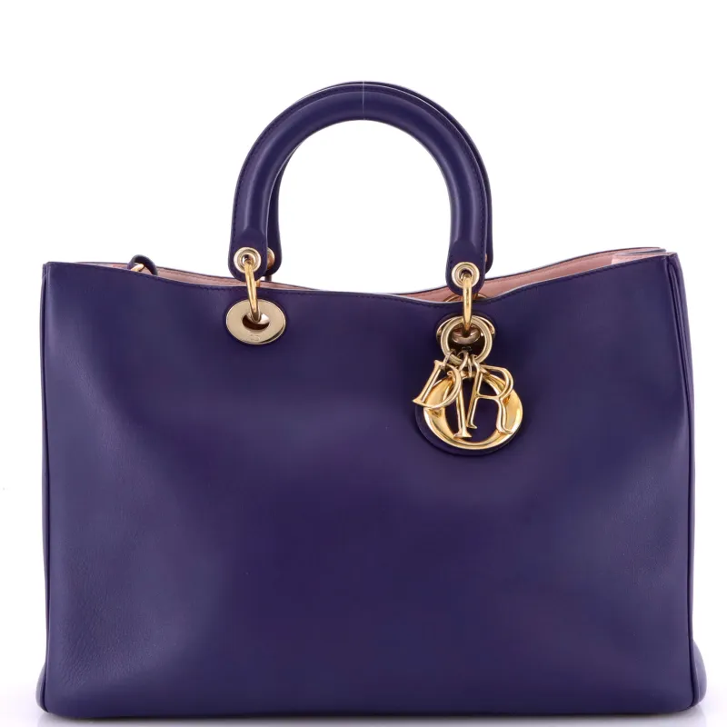 Pre-Loved Christian Dior Diorissimo Tote Smooth Calfskin Large sold by Zulily