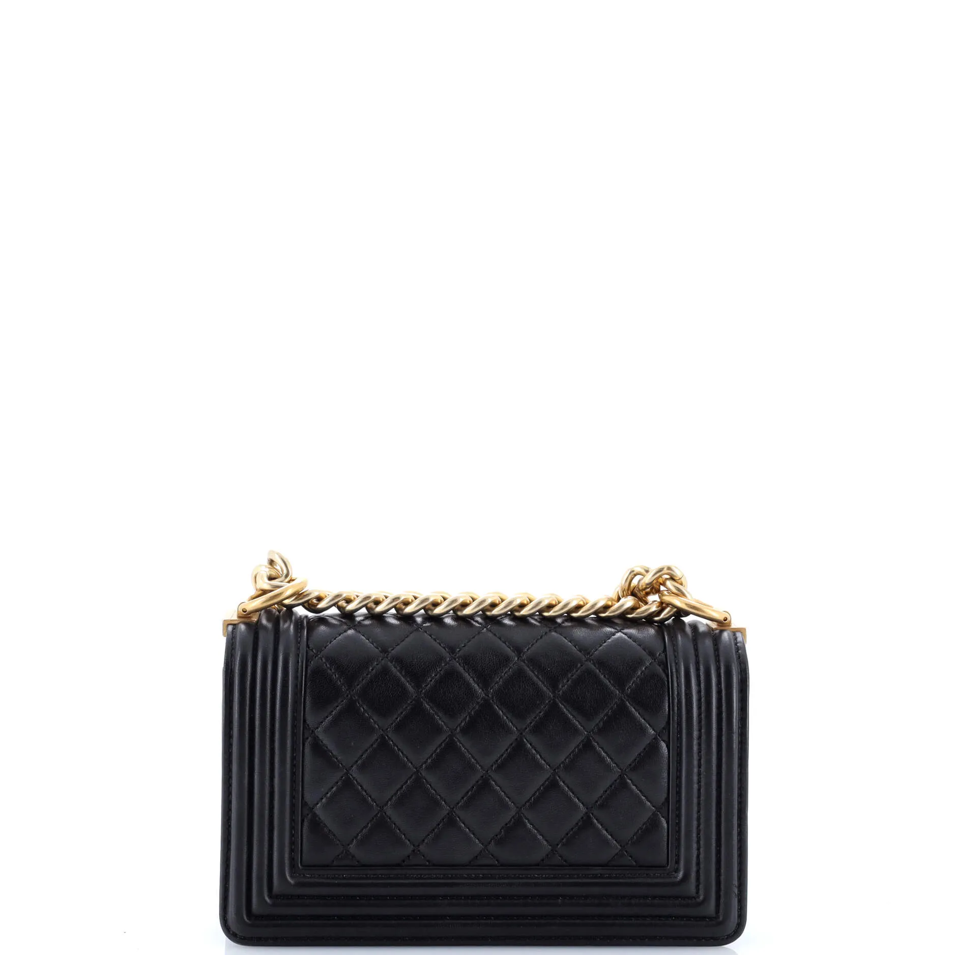 Pre-Loved Chanel Boy Flap Bag Quilted Lambskin Small sold by Zulily product image thumbnail 3