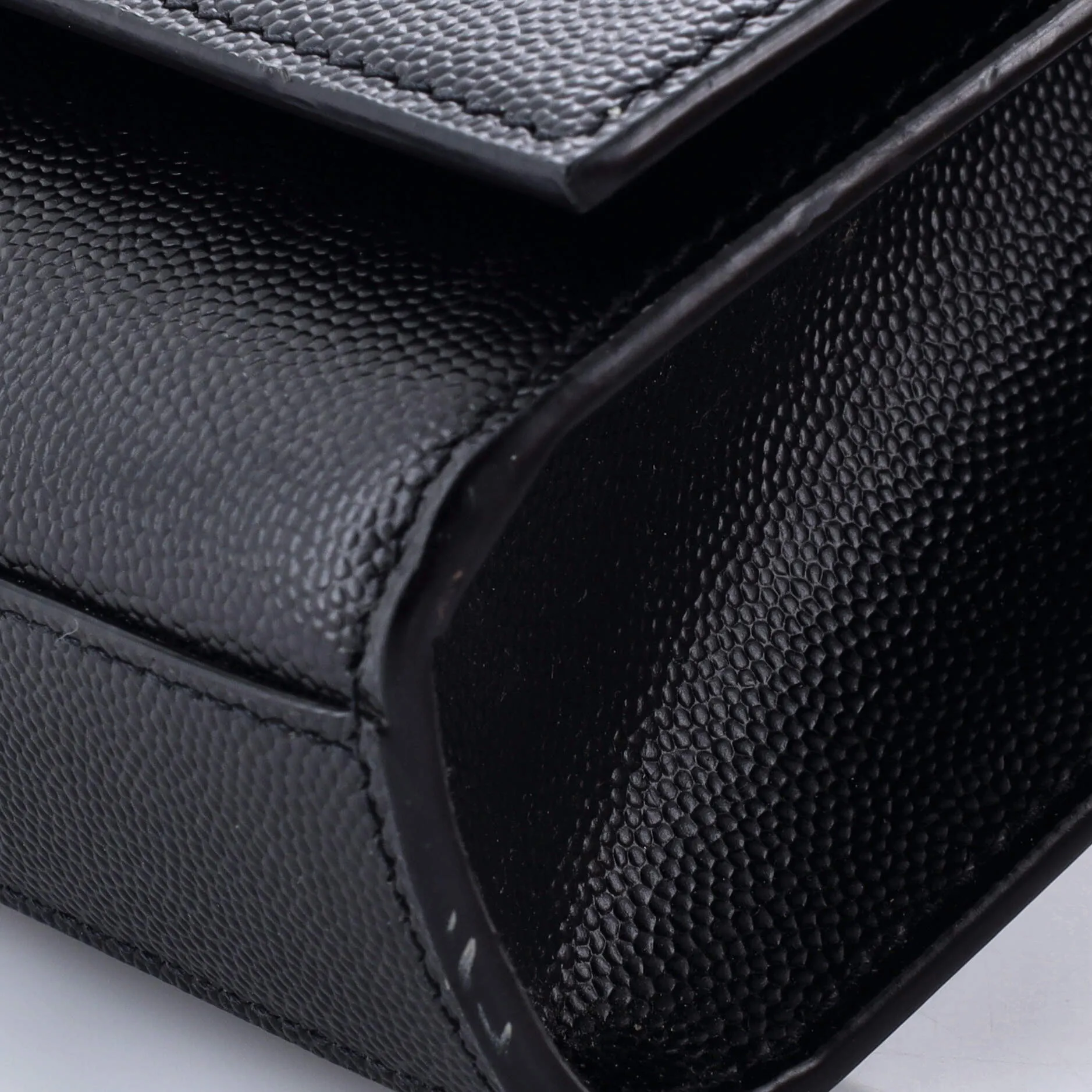 Pre-Loved Saint Laurent Classic Monogram Crossbody Bag Grainy Leather Large sold by Zulily product image thumbnail 5