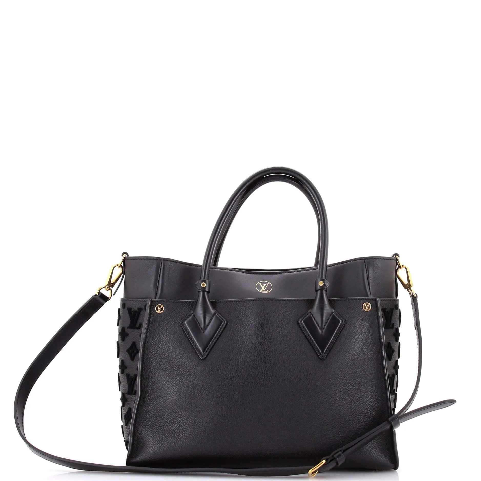 Pre-Loved Louis Vuitton On My Side Tote Monogram Tuffetage Leather MM sold by Zulily product image thumbnail 3