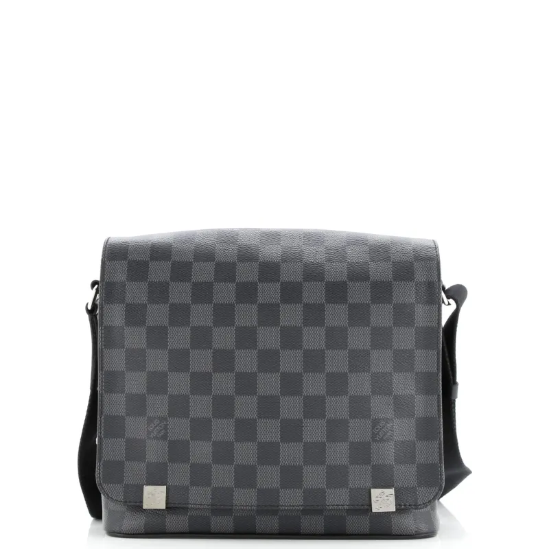 Pre-Loved Louis Vuitton District NM Messenger Bag Damier Graphite PM sold by Zulily
