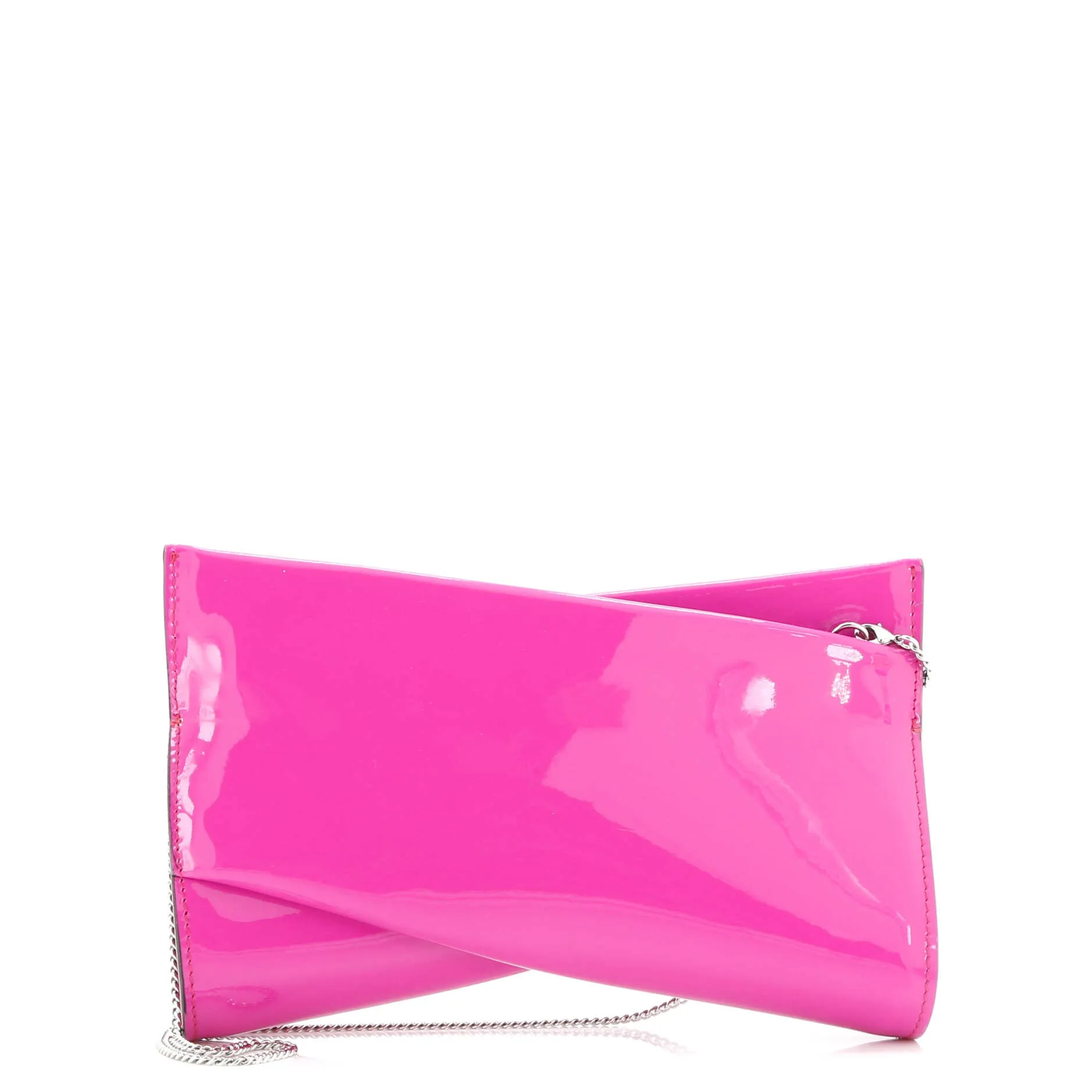 Pre-Loved Christian Louboutin Loubitwist Clutch On Chain Leather Small sold by Zulily