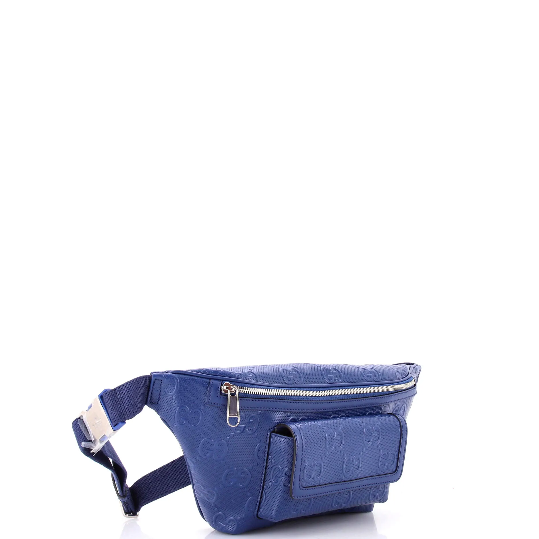 Pre-Loved Gucci Front Pocket Belt Bag GG Embossed Perforated Leather sold by Zulily product image thumbnail 2