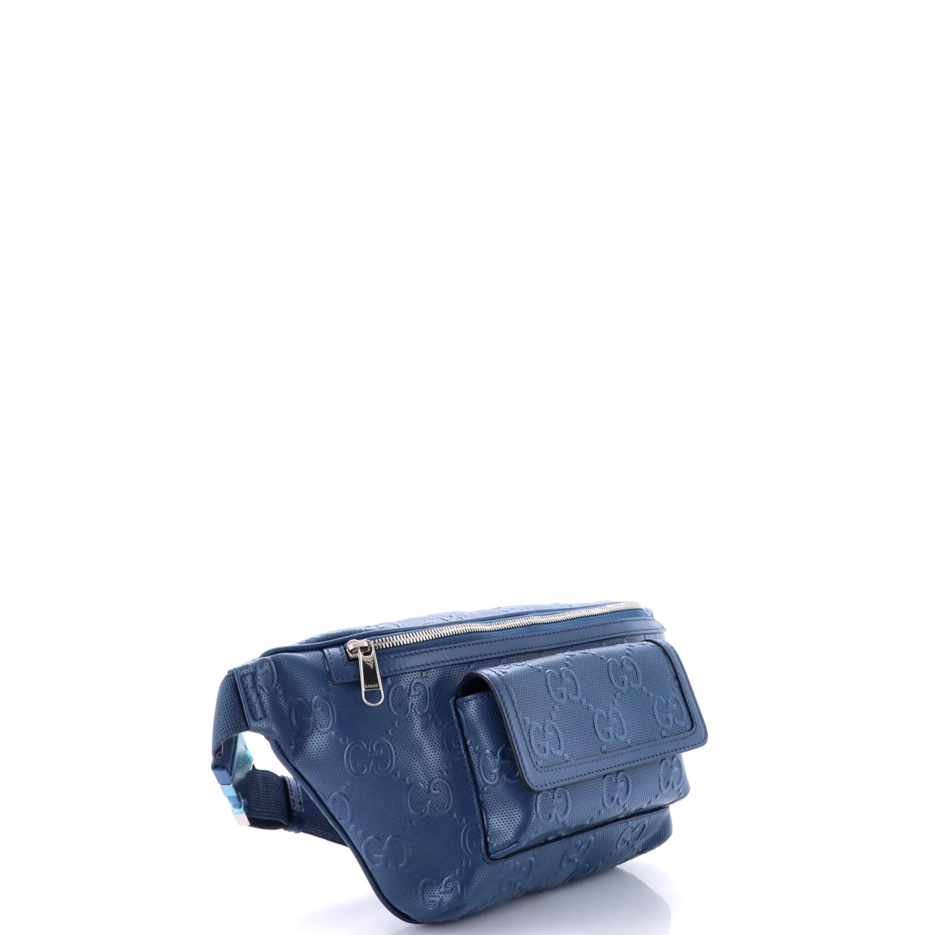 Pre-Loved Gucci Front Pocket Belt Bag GG Embossed Perforated Leather sold by Zulily product image thumbnail 2
