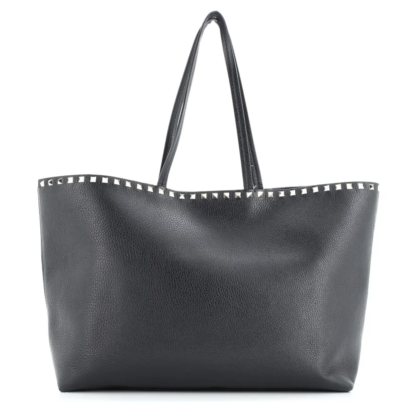 Pre-Loved Valentino Rockstud Shopper Tote Leather Large sold by Zulily