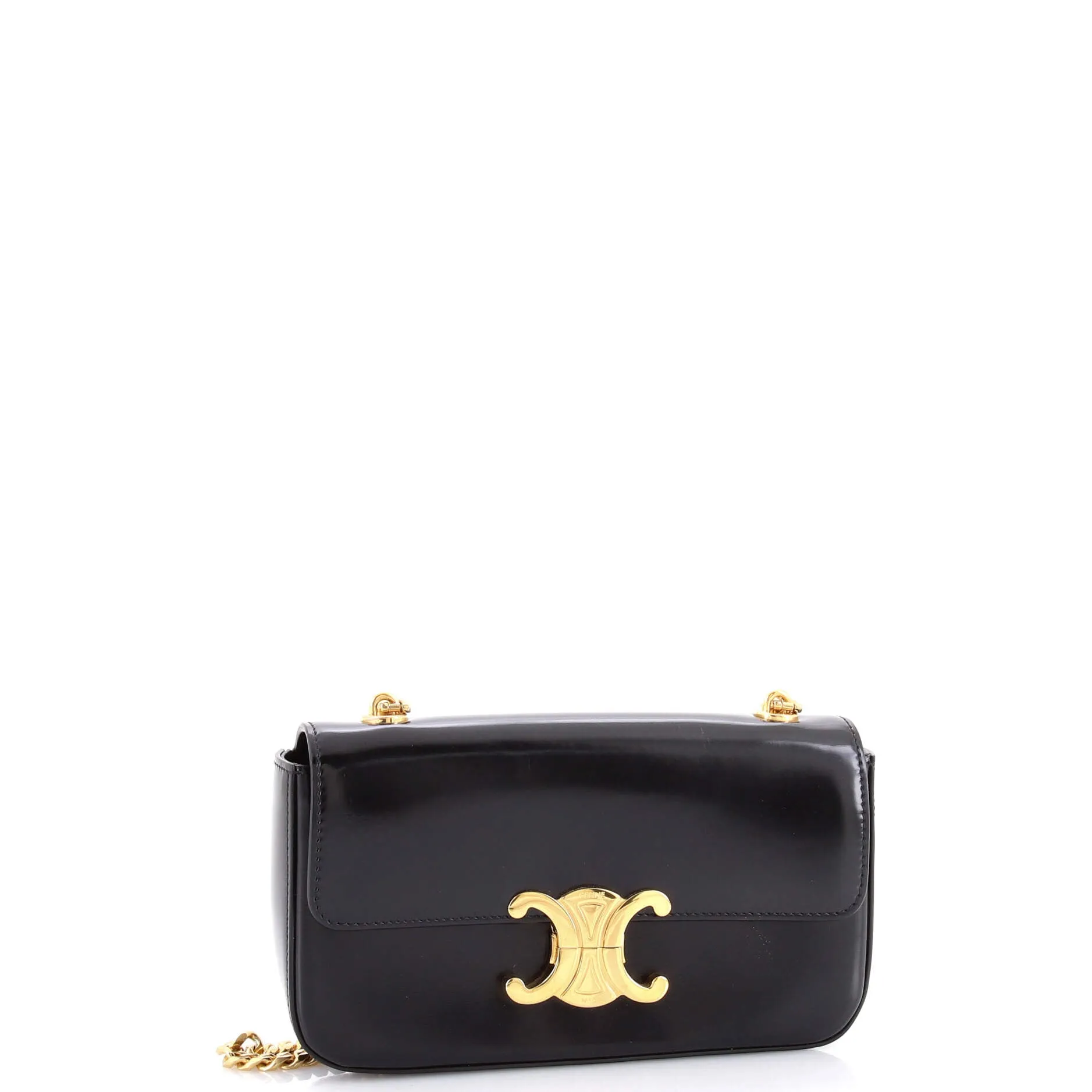 Pre-Loved Celine Triomphe Chain Shoulder Bag Leather Small sold by Zulily product image thumbnail 2