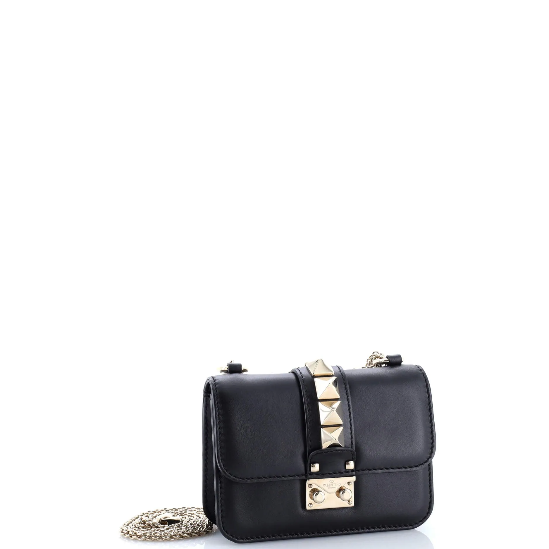 Pre-Loved Valentino Glam Lock Shoulder Bag Leather Mini sold by Zulily product image thumbnail 2
