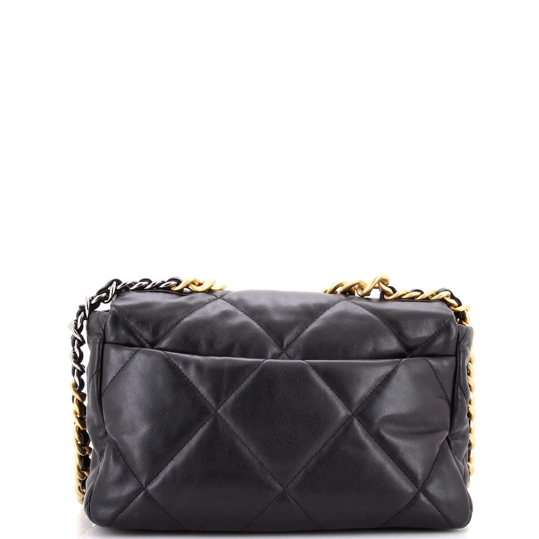 Pre-Loved Chanel 19 Flap Bag Quilted Leather Large sold by Zulily product image thumbnail 3