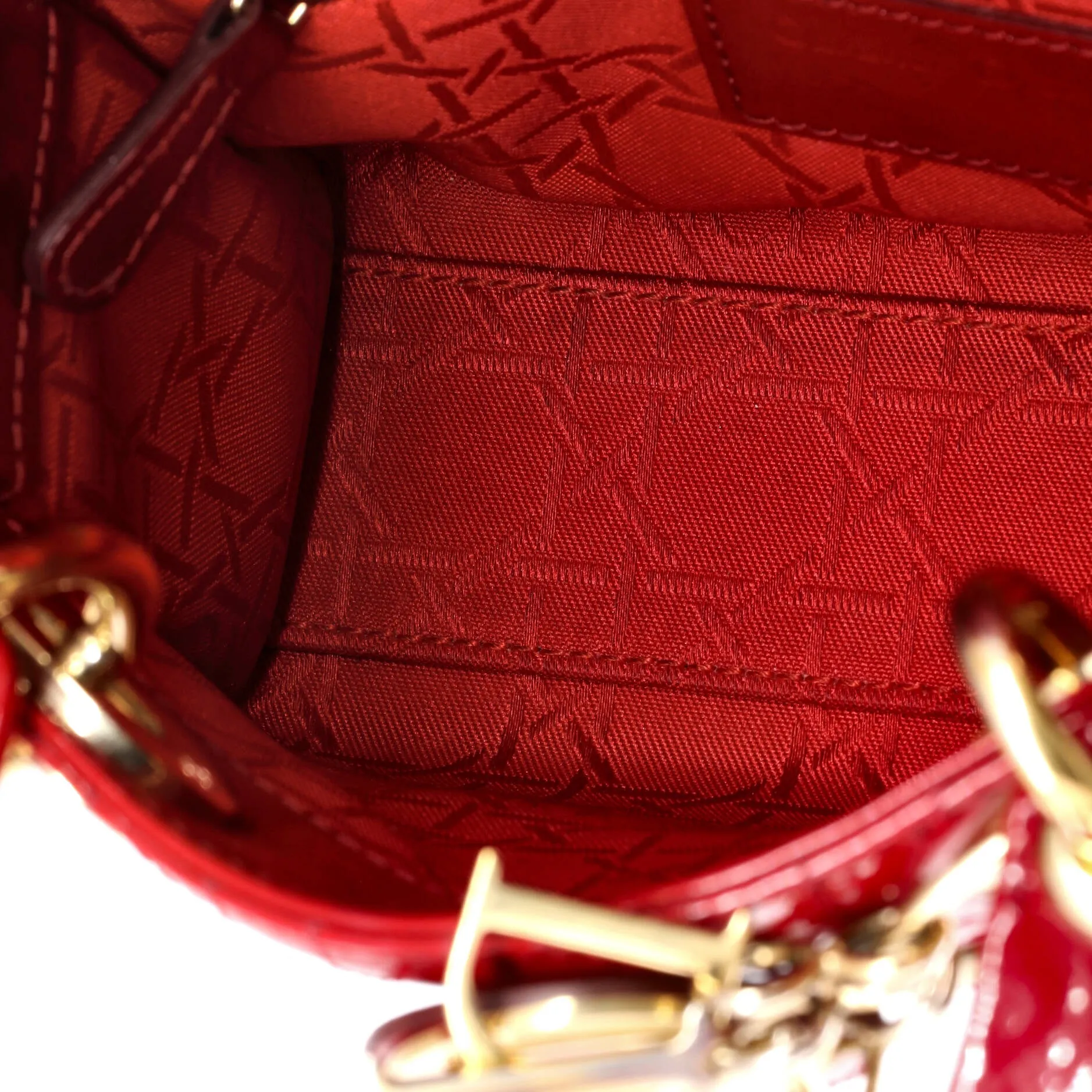 Pre-Loved Christian Dior Lady Dior Chain Bag Cannage Quilt Patent Mini sold by Zulily product image thumbnail 5