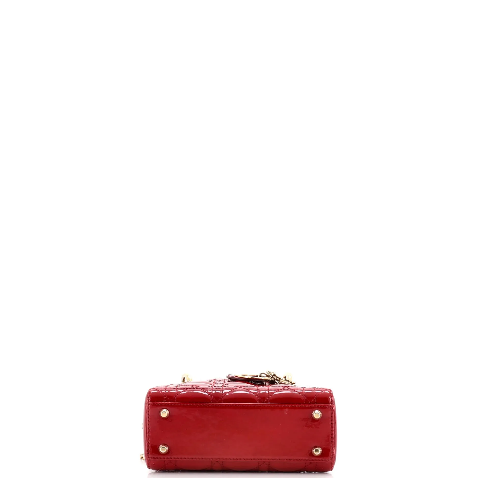 Pre-Loved Christian Dior Lady Dior Chain Bag Cannage Quilt Patent Mini sold by Zulily product image thumbnail 4