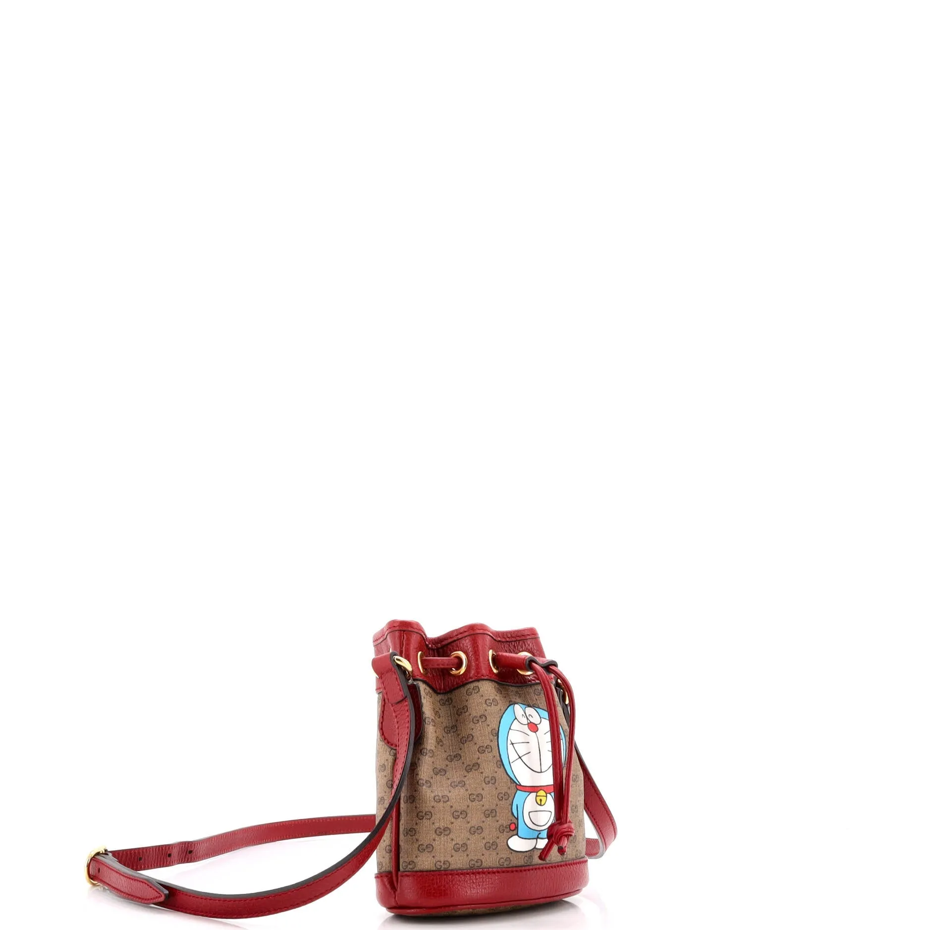 Pre-Loved Gucci Doraemon Bucket Bag Printed Mini GG Coated Canvas Mini sold by Zulily product image thumbnail 2
