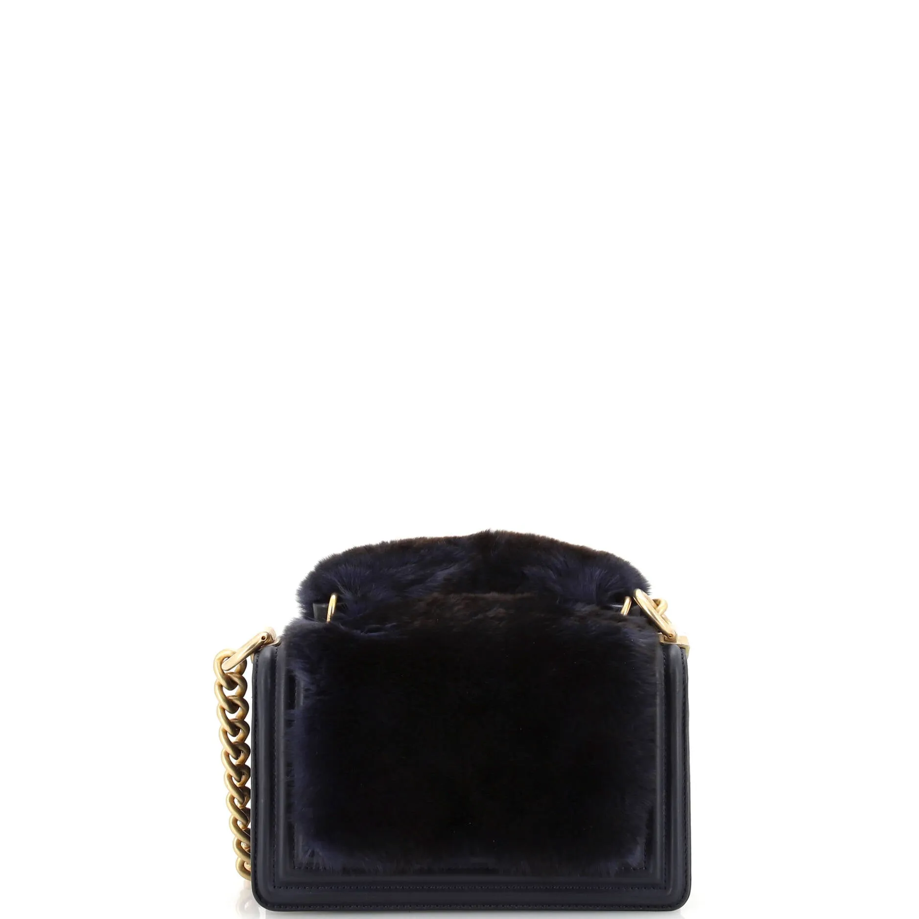 Pre-Loved Chanel Top Handle Boy Flap Bag Fur Small sold by Zulily product image thumbnail 4