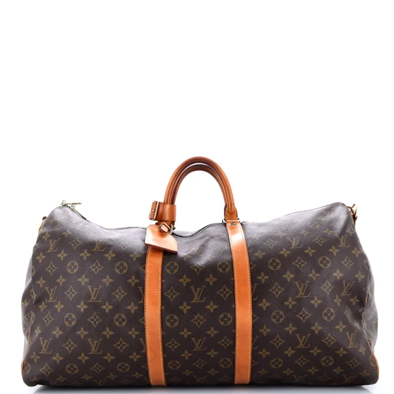 Pre-Loved Louis Vuitton Keepall Bandouliere Bag Monogram Canvas 55 sold by Zulily