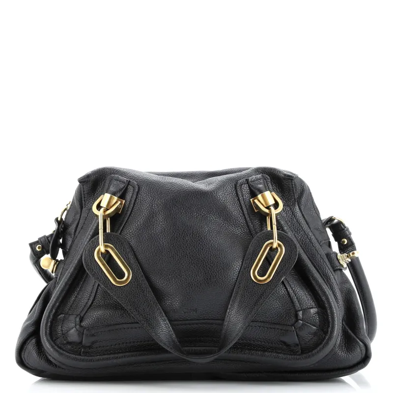 Pre-Loved Chloe Paraty Top Handle Bag Leather Medium sold by Zulily