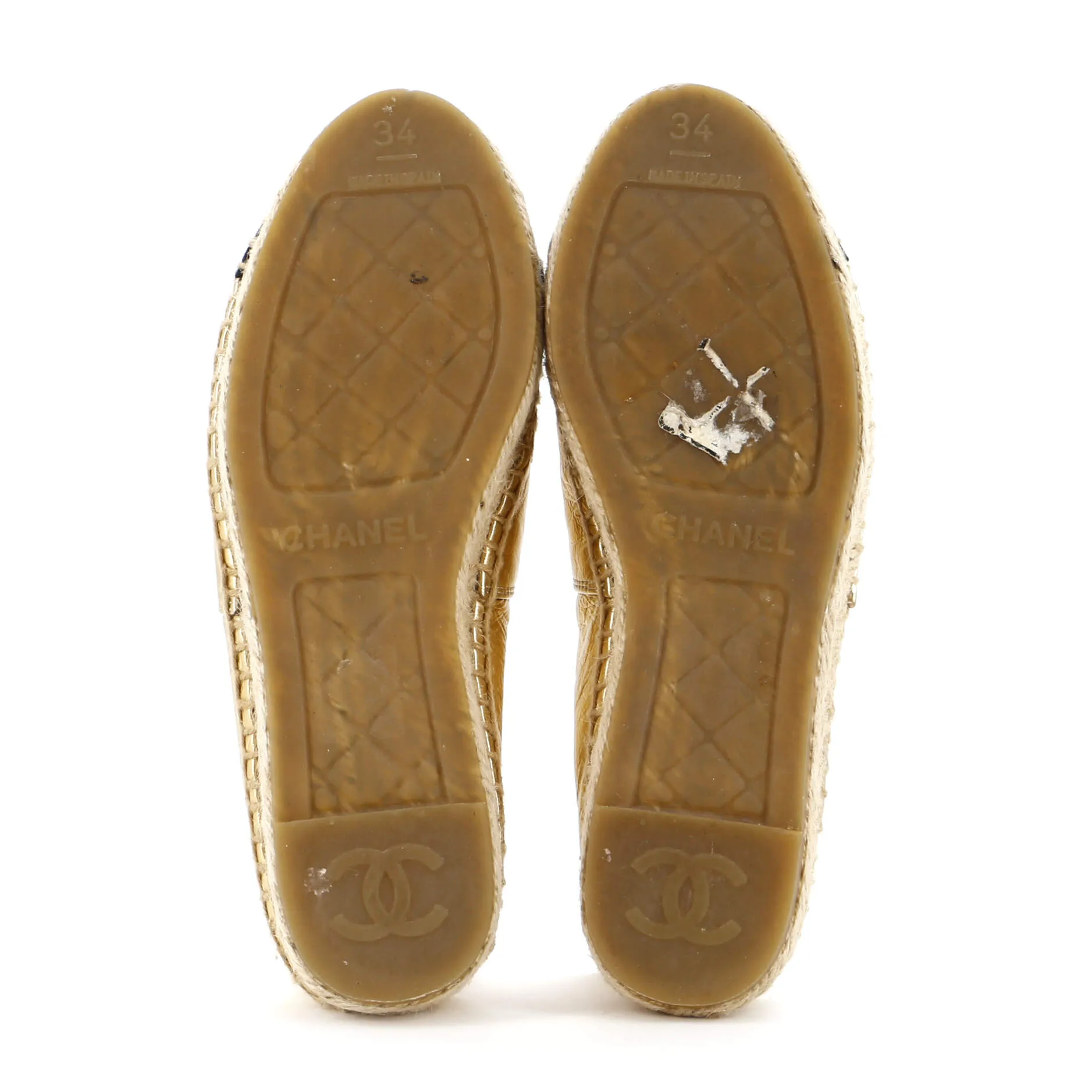Pre-Loved Chanel Women's CC Cap Toe Espadrilles Leather sold by Zulily product image thumbnail 4