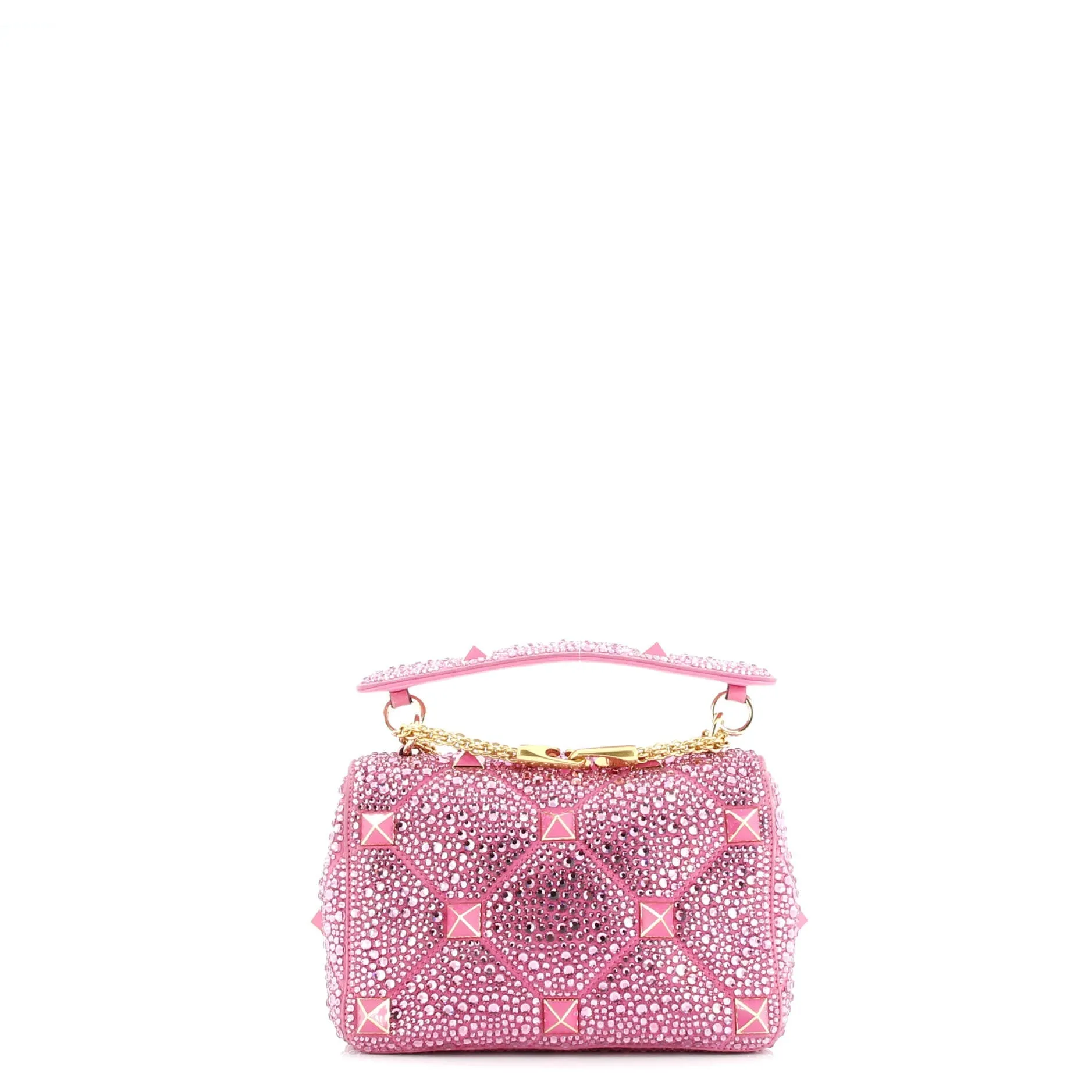 Pre-Loved Valentino Roman Stud Flap Bag Embellished Suede Medium sold by Zulily product image thumbnail 3