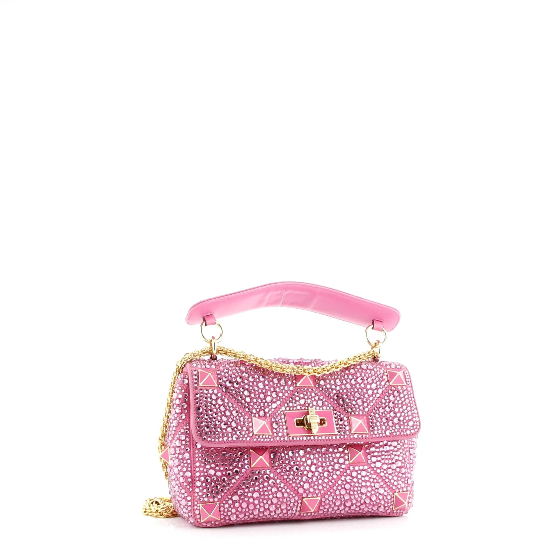 Pre-Loved Valentino Roman Stud Flap Bag Embellished Suede Medium sold by Zulily product image thumbnail 2