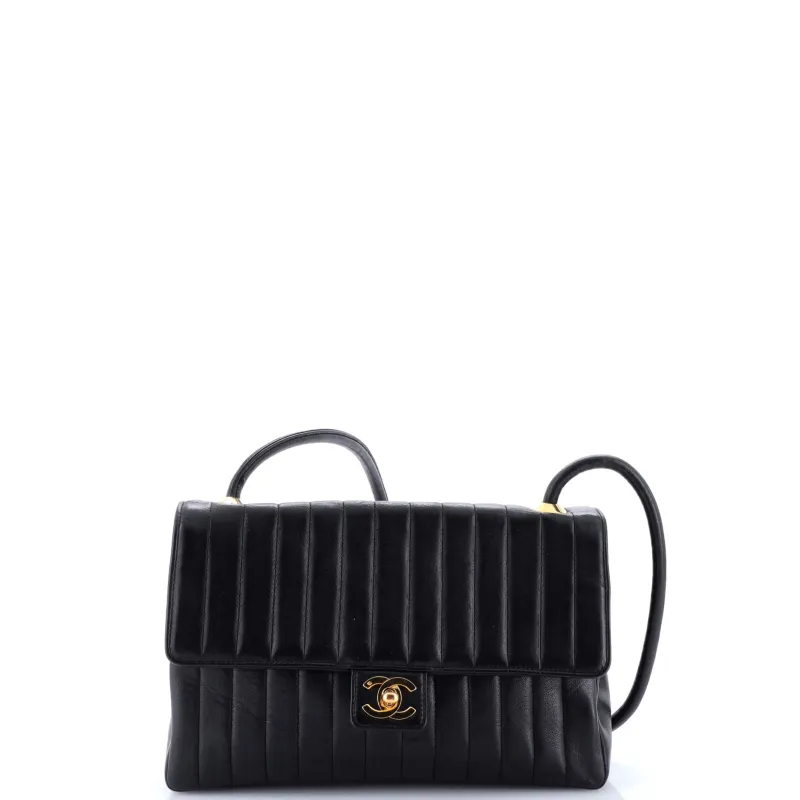 Pre-Loved Chanel Vintage CC Flap Shoulder Bag Vertical Quilt Lambskin Small sold by Zulily