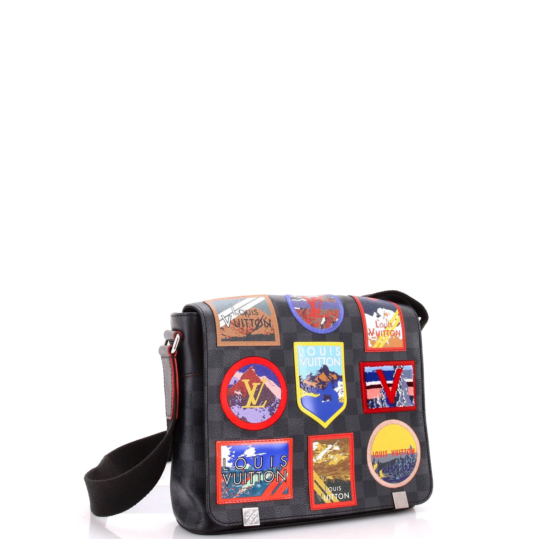 Pre-Loved Louis Vuitton District NM Messenger Bag Alps Patches Damier Graphite PM sold by Zulily product image thumbnail 2