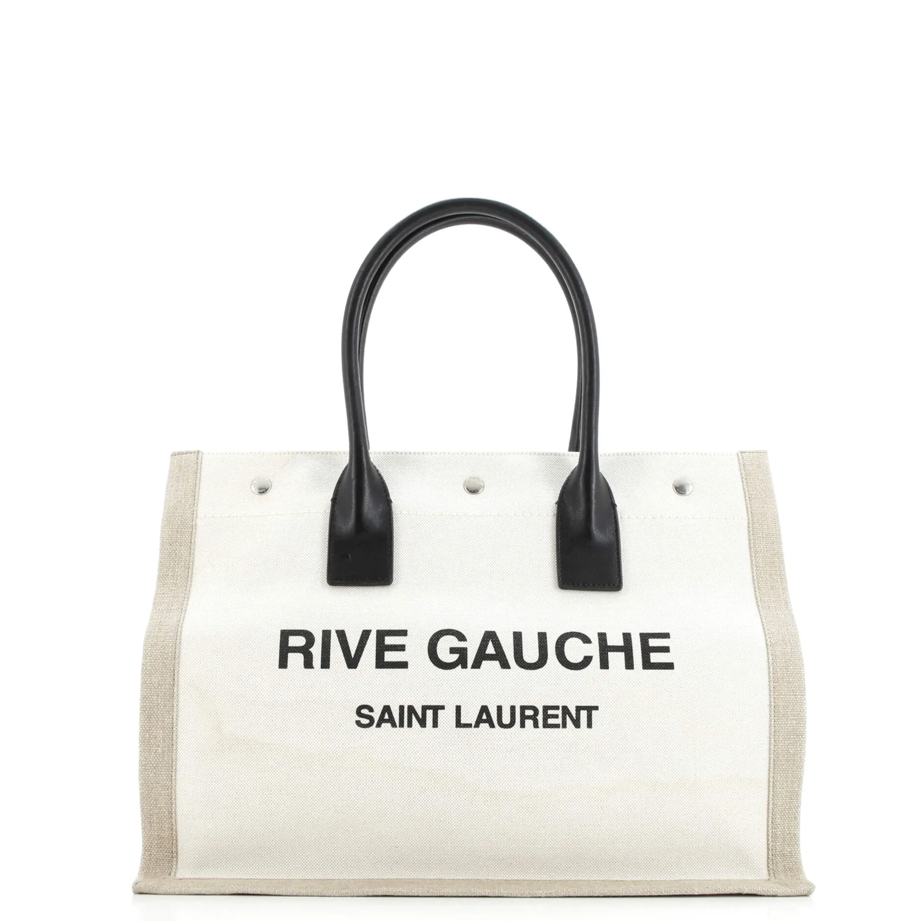 Pre-Loved Saint Laurent Rive Gauche Shopper Tote Canvas Small sold by Zulily