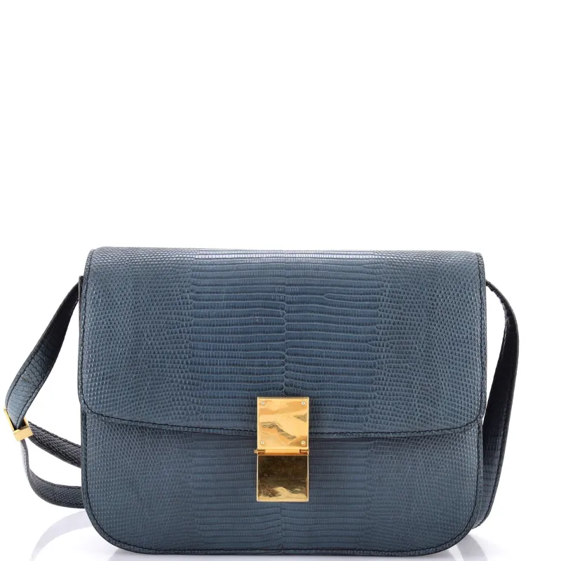 Pre-Loved Celine Classic Box Bag Lizard Medium sold by Zulily